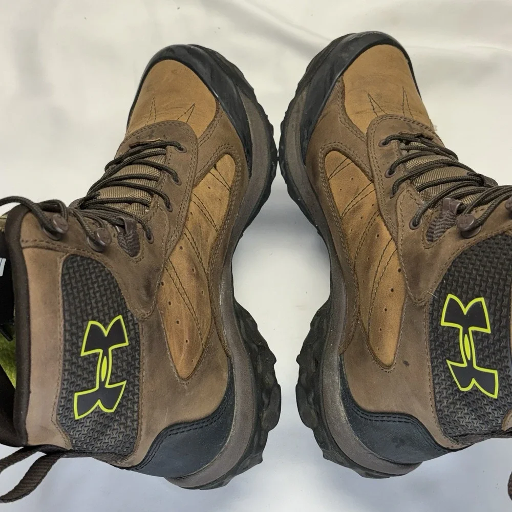 Under Armour Wall Hanger Leather Hunting Boots Mens 9 Brown Waterproof Scent